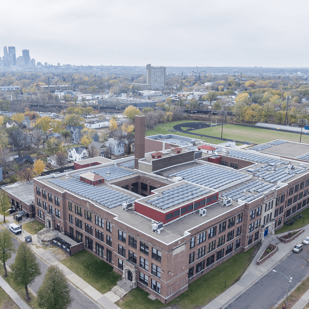 480.5kw Edison High School Minneapolis, Minnesota, USA, installed by C2 Energy Capital